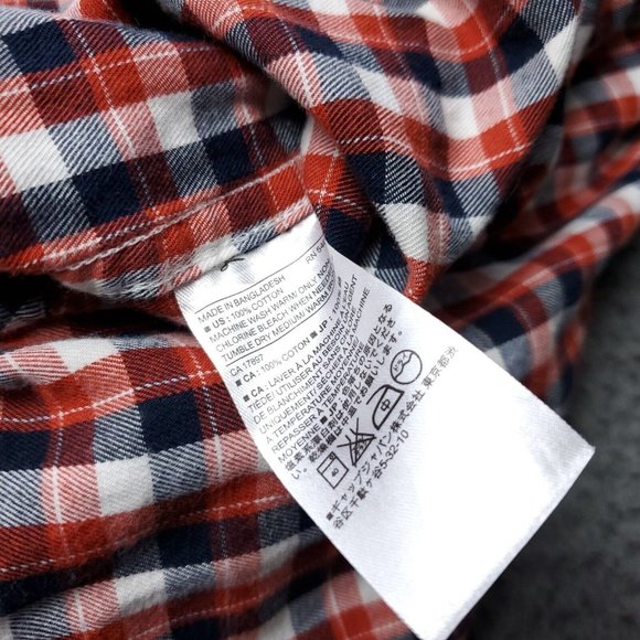 Banana Republic Lightweight Flannel Plaid Button Shirt Multicolor Mens S Small - Picture 7 of 7